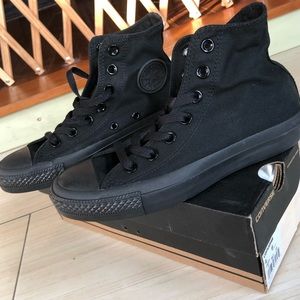 blackout high top converse